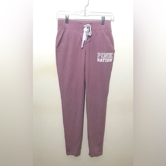 VS PINK Pink XS baseball style sweatpants joggers Victoria’s Secret - Picture 3 of 11